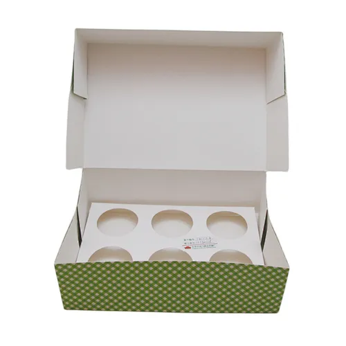 Custom Luxury Bakery Box 6 Count Cupcake Box Muffin Pastry Paper Packaging Box With Insert
